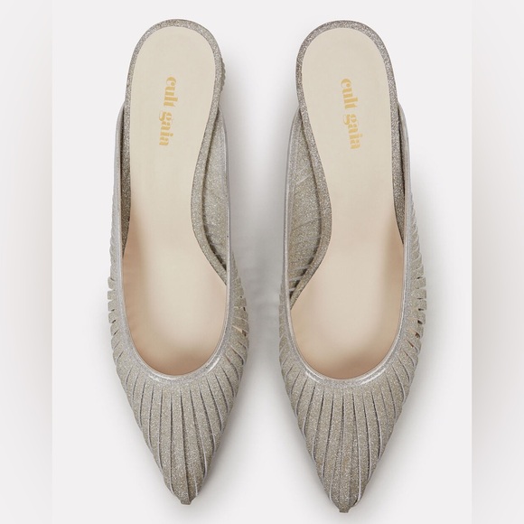 ⭐️ NEW ⭐️ CULT GAIA Alia Glitter Leather Mules - Picture 2 of 7